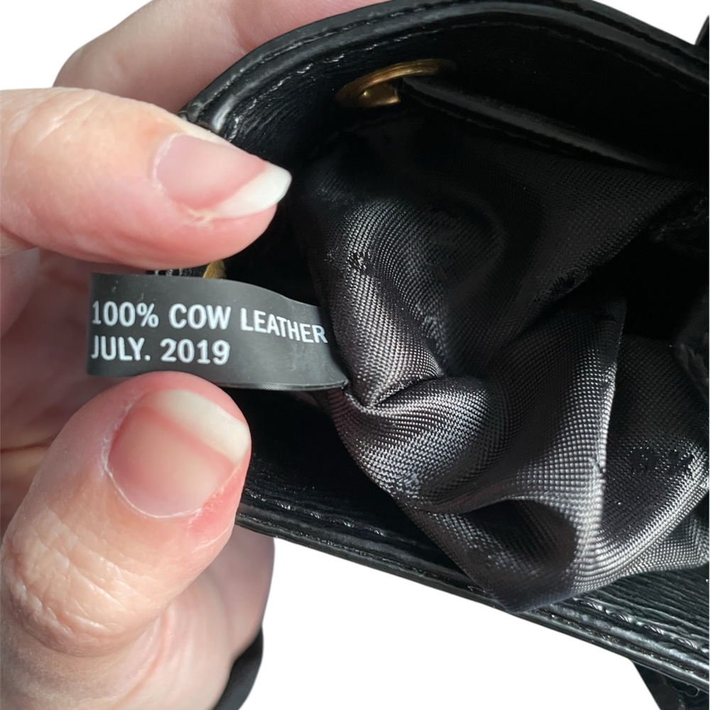 DKNY Black Leather Mini Backpack - Picture 10 of 10